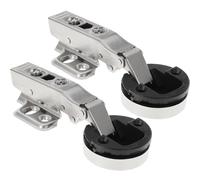 COHEALI 2 Charnières Invisibles pour Porte Vitrée Charnières à Fermeture Amortie en Acier Laminé à Froid pour Meubles Cuisine et Armoires Finition Antirouille Ouverture Silencieuse