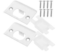 COHEALI 2 ensembles Kit de Renfort pour Porte D Entrée avec Plaques de Gâche Acier Inoxydable avec Vis Compatible Pênes Dormants Couverture Porte Pièces de Rechange Sécurisées pour