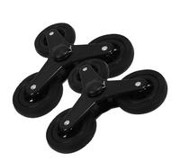 COHEALI 2 Pcs Roulettes Métalliques pour Chariot de Supermarché, Capacité de Charge Exceptionnelle, Faciles à Stocker, Roues Triangulaires Noires Adaptées aux Escaliers
