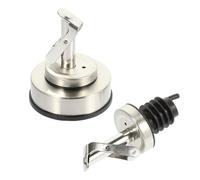 COHEALI 2 Pièces Becs Verseurs pour Bouteille D'huile en Plastique et Acier Inoxydable, Design Angulaire Étanche, Accessoires Pratiques pour Verser Huile et Sauce Cuisine