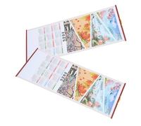 COHEALI 2 pièces Calendrier Mural Année Du Cheval Mural Traditionnel Chinois avec Phases Lunaires et Signes Du Zodiaque Décoration Symbolique pour Maison et Bureau