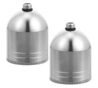 COHEALI 2 Pièces Gobelet Mélangeur de Peinture pour Aérographe 10ml | Remplacement Rapide, Changement de Couleur Fluide, Débit Stable, Usage Modélisme, Finition Argenté