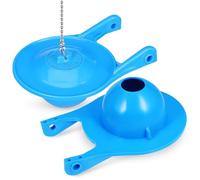 COHEALI 2 Pièces Kit de Remplacement de Clapet D'étanchéité pour Réservoir de Toilettes en Pvc Bleu, Accessoire Wc Joint Étanche et Économie D'eau, Compatible 3 Pouces