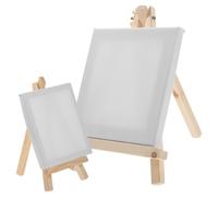 COHEALI 2 Pièces Mini Chevalet Portable Blanc Toile à Peindre en Plastique Léger pour Affichage Photos et Cartes de Visite, Décoration Mariage ou Exposition