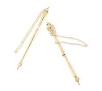 COHEALI 2 Pièces Pointeur Biblique Métal pour Lecture Torah et Bible Outil Précis et Portable pour Bar Mitzvah Accessoire Étude des Écritures Juives Tête Couronne et Oignon Dorées