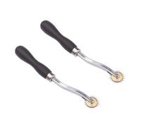 COHEALI 2 pièces Roulette à Tracer Couture avec Manche Bois Roue Dentelée Acier pour Marquage Précis et Papier Outil de Couture Manuel pour Points Ordonnés et Marquage