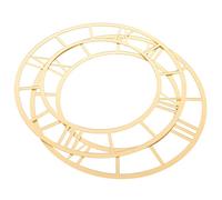 COHEALI 2 Pièces Stickers Muraux Décoratifs en Acrylique Rond Surface Miroir Dorée, Forte Adhérence, pour Salon ou Bureau, Style Élégant Classique Moderne