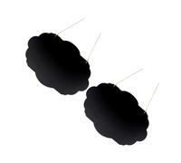 COHEALI 2 pièces Tableaux Noirs Portables Bois Double Face Ardoises Créatives Forme de Nuage Supports Écriture et Peinture pour Décoration Suspendue