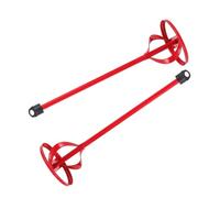 COHEALI 2 Pièces Tige Malaxeur Peinture pour Perceuse Robuste Mélangeur Enduit et Ciment Accessoire Pratique pour Rénovation et Construction Lot de Rouge