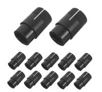 COHEALI 20 Pièces Bouton de Potentiomètre en Plastique 12x20 Style 2 Noir, Bouton de Volume Tonalité, pour Basse et Table de Mixage, Installation Rapide, Compatibilité, Systèmes Audio