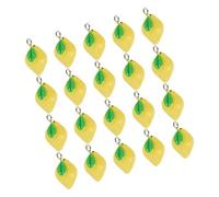COHEALI 20 Pièces Pendentif Citron en Résine Jaune pour Fabrication de Bijoux, Breloque Légère Facile à Utiliser Cordons, pour Créations DIY et Colliers D'été