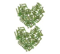 COHEALI 200 Pièces Clous de Fleur en Plastique Vert pour Compositions de Fleurs, Support Stable et Flexible, Accessoires pour Tiges de Fleurs et Bouquets Artificiels en Décoration