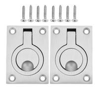 COHEALI 2pcs Poignées Encastrées en Acier Inoxydable pour Bateau, Boucles de Traction Robustes et Ergonomiques, Adaptées pour Portes de Console Centrale et Marine