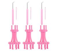 COHEALI 3 Ensembles Double Head DIY Knitting Tool Kit Compact Crochet Hook Loom For Beginners Women Flexible Yarn Rope Maker For Scarves Craft Projects