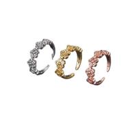 COHEALI 3 Pièces Bague D'orteil Réglable en Cuivre Blanc, Résistante à L'usure et Facile à Entretenir, Style Classique Élégant pour Usage Quotidien ou Fêtes