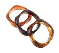 COHEALI 3 Pièces Bracelet Manchette Épais en Résine Design Géométrique Irrégulier, Ajustement Sécurisé, Style Chic et Moderne pour Femmes, pour Travailler ou Se Détendre