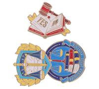 COHEALI 3 Pièces Broche Livre de Loi en Alliage, Épingle de Dessin Animé Thème Justice, Décoration Élégante pour Bureau Juridique, Étudiants en Droit et Avocats, Graduations