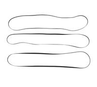 COHEALI 3 Pièces Courroie en Caoutchouc Noire pour Tourne-disque Vinyle et Magnétoscope, Souple et Lisse sans À-coup, Longueur 300 Mm, Remplacement Fiable