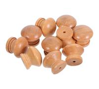 COHEALI 30 Boutons de Tiroir en Bois Massif Rond de Champignon, 30pcs, Design Ergonomique, Trou Unique, Poignées Rustiques pour Armoire et Meubles de Maison
