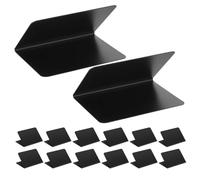 COHEALI 30 Pièces Mini Tableau Noir Double Face V en Pvc, Ardoise de Table Effaçable, Support Stable, Noir, pour Petits Menus, Cafés et Petites Entreprises
