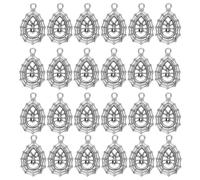 COHEALI 30pcs Pendentifs Araignée Creux en Alliage Argenté Texture Bosselée, Accessoires Faits Main pour Création Bijoux Halloween Unique