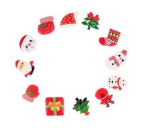 COHEALI 30pièces Breloques Noël Plat Dos Plat pour Loisirs Créatifs Bricolage Décorations Noël Accessoires Style Aléatoire