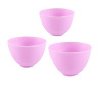 COHEALI 3pièces Bol De Mélange Silicone Pour Masques Faciaux De Bols Antidérapants Petit Moyen Grand Outil Diy Pratique Pour Soins De Beauté à Domicile