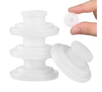 COHEALI 4 Pièces Bouchon en Silicone Blanc pour Bouteille d'eau, Couvercle Anti-Fuite et Anti-déversement, Accessoire de Remplacement Pratique pour Gourde Isotherme