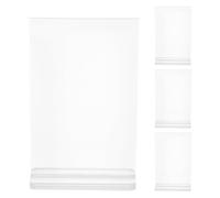 COHEALI 4 Pièces Présentoir de Table en Acrylique Transparent Double Face, Porte-affiche Robuste et Professionnel pour Menus, Documents et Affichage en Bureau ou Restaurant