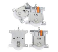 COHEALI 4 Pièces Roulette de Porte de Placard Coulissante en Métal Argenté Design Haute Capacité de Charge et Mouvement Silencieux pour Salle de Bain ou Armoire