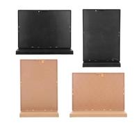 COHEALI 4 Pièces Support Menu Double-face Abs Résistant pour Comptoir Restaurant Bar Porte-affiche Stable et Compact pour Présentation des Prix et Menus