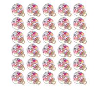COHEALI 40 Pièces Boules à Paillettes Étoiles en Plastique Suspendables pour Décoration de Noël et Création de Bijoux, Accessoires Uniques pour Bricolage et Artisanat