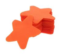 COHEALI 48 Autocollants de Repérage pour Tapis 10 CM D’Étoile Orange Marqueurs Réutilisables pour Sol et Carrelage pour Classe Maternelle et Activités Préscolaires