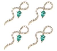 COHEALI 4pcs Charme D'ongle de Serpent 3d en Alliage pour Manucure, Décorations Uniques pour Créer des Designs Élégants et Stylés à Domicile