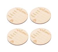 COHEALI 4pièces Panneaux Avec Prénom De Garçon Fille Panneaux d Annonce De Naissance Bois Pour Chambre Garçon Fille Photos d Arrivée De