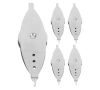 COHEALI 5 Pièces Outil de Navette en Métal Argenté Bobine Ergonomique et Bord sans Bavure pour Tissage et Réparation de Vêtements, Accessoire Vintage pour Débutants en Frivolité