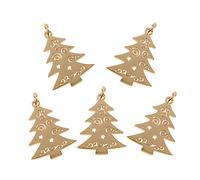 COHEALI 5 Pièces Pendentifs Breloques Noël Acier Inoxydable Doré Pendentifs Sapin de Noël Diy pour Fabrication de Bijoux Accessoires Créatifs pour Colliers et Bracelets
