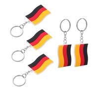 COHEALI 5 pièces Porte-clés Drapeau Allemagne PVC Souple Accessoires Légers et Mignons pour Clés de Voiture Sac à Dos et Sac à Main Pendentif Décoratif Thématique Pays