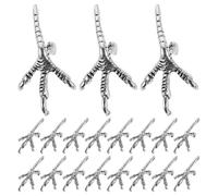 COHEALI 50 Pièces Breloques Rétro Argenté de Griffe D'oiseau en Alliage de Zinc Robustes et Accessoires Décoratifs pour Création de Bijoux DIY pour Espaces Créatifs