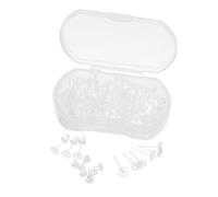COHEALI 50 Pièces Lot de Set de Bouchons D'oreilles Transparents en Plastique 5 Mm Fermoir Plat Sécurisé pour Sport, Bricolage et Usage Quotidien