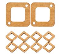 COHEALI 50pcs Charmes de Boucles D'oreilles en Bois Inachevé Découpes pour Boucles D'oreilles DIY Forme Carrée Évidée Minimaliste pour Artisanat