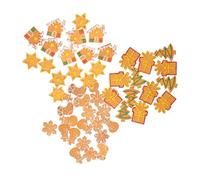 COHEALI 50pièces Accessoires de Noël Résine pour Porte-clés Décorations Soi-même Ornement Miniature de Noël pour Cadeaux Personnalisés