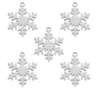 COHEALI 5pièces Médaille pour Animaux Forme de Sapin de Noël Pendentifs Acier Inoxydable pour Colliers de Chiens