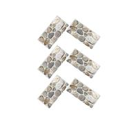 COHEALI 6 feuilles Stickers Muraux Décoratifs Cuisine Étanches Peint Galets Effet Autocollants Décoratifs Résistants à Huile pour Crédence Salle de Bain et Mur