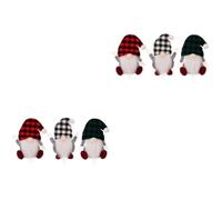 COHEALI 6 Pièces Tissu Porte-couverts pour Fourchettes et Cuillères Gnome | Décoration Thème Noël, pour Bouteilles de Vin et Dîner de Fête, Style Classique