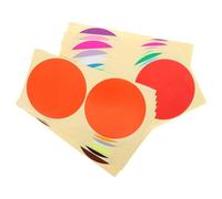 COHEALI 60 Feuilles Lot de Gommettes Rondes Autocollantes 4 Pouces en Papier Surface Écrivable, pour Organiser Projets Familiaux et Marquer Tiroirs