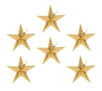 COHEALI 6pcs Abat-jour en Papier Pentagramme Or Design Ajouré, Décoration Intérieure Raffinée pour Chambre et Fête de Noël