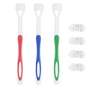 COHEALI 7pièces Brosse à Dents à Faces à Poils Fins Pour Adulte Lot Têtes De Rechange Couleurs Vert Bleu Rouge