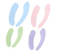 COHEALI 8 Paires Coussinets Autocollants pour Siège de Toilette Tapis de Toilette Lavable et Anti-Froid Housse de Siège Autocollante Confort Thermique Couleurs Unies et Motifs