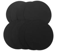 COHEALI 8 Panneaux Ronds en Papier Cartonné Noir pour Peinture Mandala, Carton Kraft Épais, Dessin Direct, Lot de 8, Art Décoratif